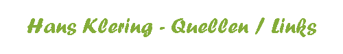 Hans Klering - Quellen - Links